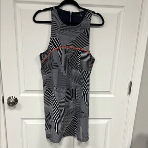 THML Navy and White Geometric Dress, size L